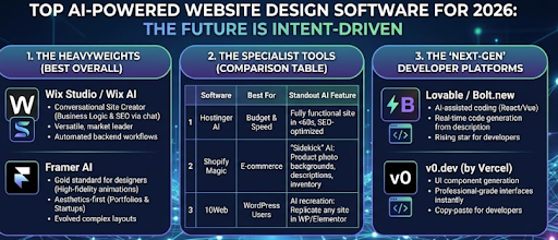 Top AI-Powered website design software for 2026