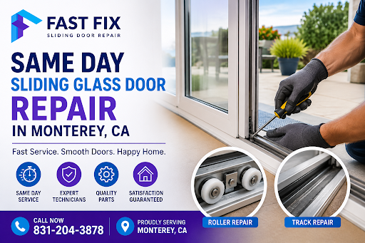 Sliding Door Roller Repair in Monterey CA: Signs, Causes & Fast Fixes