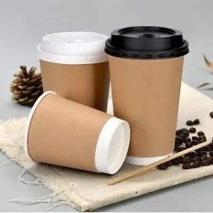 Custom Logo Double Wall Paper Coffee Mugs